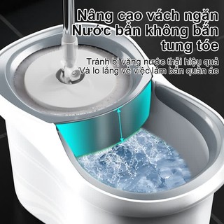 OOKAS Bộ Chổi lau nhà tự vắt thông minh xoay 360 độ- Bộ lau nhà cao cấp cây inox