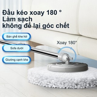 OOKAS Bộ Chổi lau nhà tự vắt thông minh xoay 360 độ- Bộ lau nhà cao cấp cây inox
