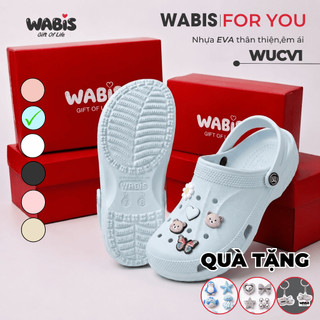 [Tặng Charm + Móc Khóa Chính Hãng] Dép Sục WABIS Unisex Classic V2 Đế Cao 3cm EVA Nguyên Sinh Chống WUC-V2 [LÙI 1 SIZE]