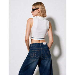 CARA Áo kiểu nữ Ira dáng croptop sát nách cổ cao năng động