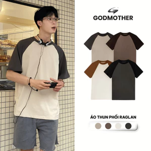 Áo Thun GODMOTHER Basic Nam Nữ, Áo Thun Raglan Premium 100% Cotton 250GSM