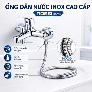 Vòi Sen Rossi R801S Có Nóng Lạnh, Bảo Hành 2 Năm, Thiết Kế Tinh Tế Chuẩn Tây Ban Nha