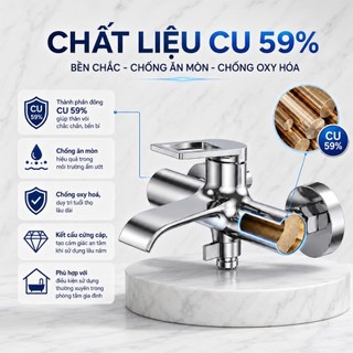 Vòi Sen Rossi R803S Có Nóng Lạnh, Bảo Hành 2 Năm, Thiết Kế Tinh Tế Chuẩn Tây Ban Nha