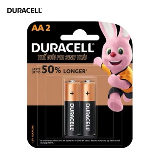 Pin kiềm Duracell Coppertop Alkaline AA vỉ 2v/4v