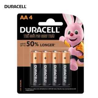 Pin kiềm Duracell Coppertop Alkaline AA vỉ 2v/4v