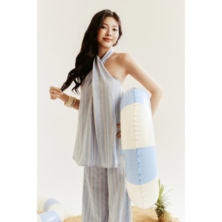[N6] Set Đồ Nữ Alice Stripe Pants, Chất Vải Đũi Cotton Thoải Mái, WSB161, SOME HOW STORE