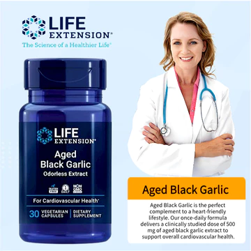 USA Life Extension Aged Black Garlic Extract 30 Viên Nang Chay Chiết Xuất Tỏi Đen Lên Men Hỗ Trợ Sức Khỏe Tổng Thể