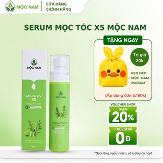 Serum mọc tóc X5 Mộc Nam - Tinh chất hương thảo bưởi nuôi dưỡng nang tóc, giảm gãy rụng chuyên sâu