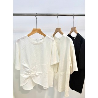 𝗠𝗶𝘀𝘀 𝗟𝗶𝗻𝗲𝗻 -|LY LINEN| - Áo Linen TƯNG PRE cổ tròn xoắn eo