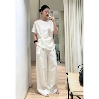 𝗠𝗶𝘀𝘀 𝗟𝗶𝗻𝗲𝗻 -|LY LINEN| - Áo Linen TƯNG PRE cổ tròn xoắn eo