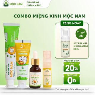 (Tặng bọt rửa mặt)Combo miệng xinh cả gia đình - Kđr người lớn + Kđr trẻ em + Tinh dầu răng miệng + Xịt thơm miệng