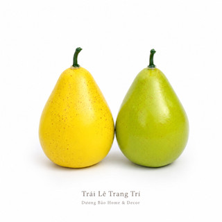 Trái Lê Giả (Xanh, Vàng) Cao Cấp Trang Trí | Trái Cây Giả Nhựa Foam Giống Thật Decor Quán Cà Phê Khách Sạn