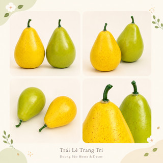 Trái Lê Giả (Xanh, Vàng) Cao Cấp Trang Trí | Trái Cây Giả Nhựa Foam Giống Thật Decor Quán Cà Phê Khách Sạn