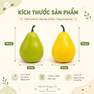 Trái Lê Giả (Xanh, Vàng) Cao Cấp Trang Trí | Trái Cây Giả Nhựa Foam Giống Thật Decor Quán Cà Phê Khách Sạn