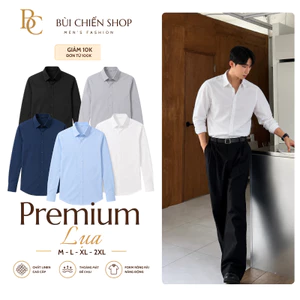 Áo Sơ Mi Nam Tay Dài Lụa Cao Cấp Slim Fit Phong Cách Hàn Quốc Trẻ Trung Lịch Sự Đi Làm Đi Chơi