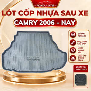 LÓT CỐP nhựa xe Toyota Camry 2006 - Nay Chất Liệu Nhựa TPO Dẻo Không Mùi, Dễ Vệ Sinh, Chuẩn Form Xe
