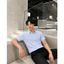 Áo Sơ Mi Nam Ngắn Tay Lụa Thái Cao Cấp Slim Fit Kiểu Dáng Hàn Quốc Không Nhăn Không Xù