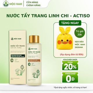 Nước tẩy trang linh chi Actiso Mộc Nam - Double Phase làm sạch sâu, dưỡng da ẩm mịn (150ml)