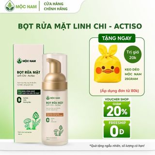 Sữa rửa mặt tạo bọt linh chi Actiso Mộc Nam - Làm sạch sâu, dịu nhẹ, duy trì độ ẩm tự nhiên (150ml)