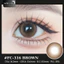 Lens mắt FC-316 Brown màu nâu hồng tự nhiên, viền omber, size vừa - thương hiệu LUNA EYES