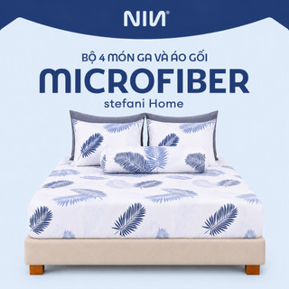 Bộ ga gối NIN Stefani nhiều kích cỡ (Không kèm mền), bộ drap bo chun nhiều màu sắc