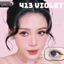 Lens mắt FD-413 Violet màu tím xanh mix nâu filter tự nhiên, size nhỏ - brand LUNA EYES