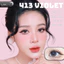 Lens mắt FD-413 Violet màu tím xanh mix nâu filter tự nhiên, size nhỏ - brand LUNA EYES