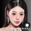 Lens mắt 638 Black màu đen giãn tròng, có viền, size lớn, thương hiệu LUNA EYES