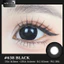 Lens mắt 638 Black màu đen giãn tròng, có viền, size lớn, thương hiệu LUNA EYES