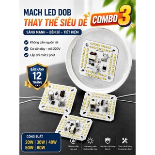 MUA ComBo 3 Mạch Siêu Tiết Kiệm Giá ưu đãi Chip Đèn Led VUÔNG 20w 30w 40w 50w 60w