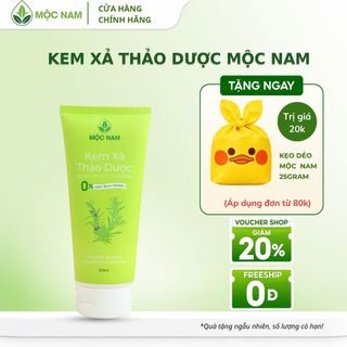 Dầu xả tóc thảo dược Mộc Nam linh chi hà thủ ô dạng kem - Phục hồi tóc hư tổn, dưỡng tóc suôn mượt