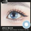 Lens mắt 812 Blue màu xanh highlight đối xứng nổi bật, có viền, size nhỏ - brand LUNA EYES