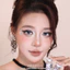 Lens mắt 812 Blue màu xanh highlight đối xứng nổi bật, có viền, size nhỏ - brand LUNA EYES
