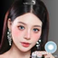 Lens mắt 812 Blue màu xanh highlight đối xứng nổi bật, có viền, size nhỏ - brand LUNA EYES