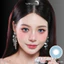 Lens mắt 812 Blue màu xanh highlight đối xứng nổi bật, có viền, size nhỏ - brand LUNA EYES
