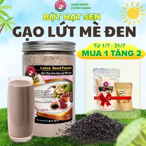Bột Hạt Sen, Gạo Lứt, Mè đen nguyên chất Senfarm - Không đường