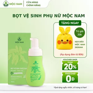 Bọt vệ sinh phụ nữ Mộc Nam chiết xuất tràm trà lá xoài làm sạch dịu nhẹ, ngăn ngừa viêm nhiễm 150ml