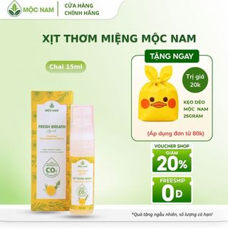 Xịt thơm miệng Mộc Nam - Khử mùi hôi miệng tức thì, hơi thở thơm mát, lành tính (10ml)