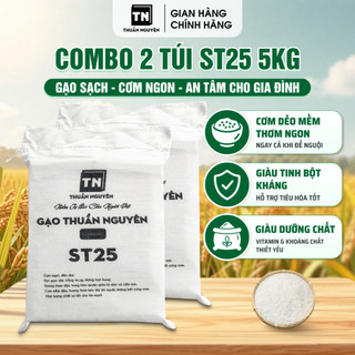 10Kg Gạo ST25 Vuông Tôm, gạo ST25 lúa mới, cơm thơm dẻo mềm, hậu ngọt vị đậm đà, gạo ngon cho gia đình