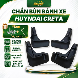 Chắn bùn Hyundai Creta 2022 - Nay, nhựa đen cao cấp, hạn chế bùn đất bắn lên xe [TẶNG KÈM ỐC VÍT]