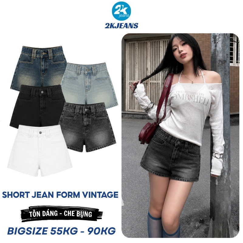 [DEAL SỐC] Quần SHORT JEAN Nữ Bigsize MS1088 Dáng Chữ A Tôn Dáng 6 Màu Mặc Đi Biển, Du Lịch 2KJEANS