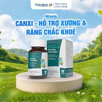 Viên Uống Canxi - Calcium Magnesium + D3 Khương Thảo Đan, Hỗ trợ xương và răng chắc khỏe- Lọ 60 viên/ 200 viên