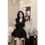 ĐẦM BI CỔ V BUỘC NƠ EO XOÈ BYJOLIE