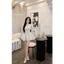 ĐẦM BI CỔ V BUỘC NƠ EO XOÈ BYJOLIE