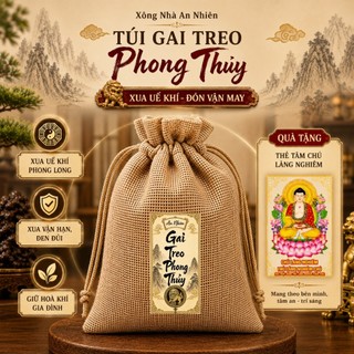 Túi Gai Treo Phong Thuỷ An Nhiên, túi gai giữ cửa, treo xe, gai treo cửa, xua uế khí, đón vận may