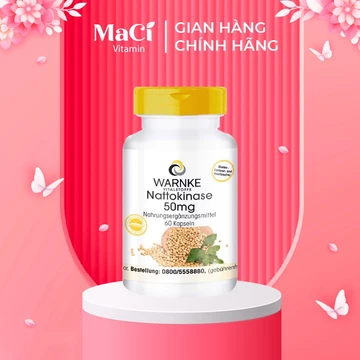 WARNKE NATTOKINASE Đức Giúp ngăn ngừa các bệnh liên quan đến huyết áp Phòng chống đột quỵ