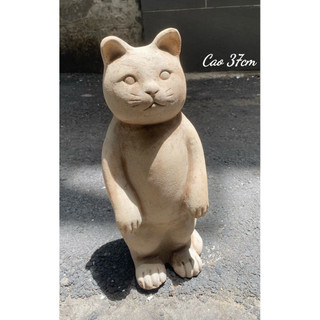 Tượng Mèo Đứng-Đất Nung-Decor Sân Vườn-VUONCOCHAU