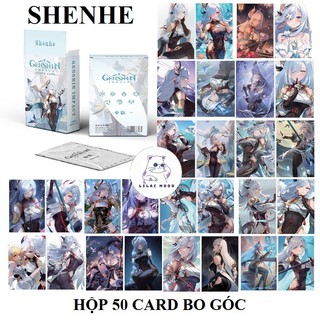 [SẴN] Shenhe / Genshin Impact | Hộp thẻ card laser 50 tấm Genshin Impact | Lomo lomocard card laser bo góc