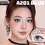 Lens mắt A201 Blue màu xanh biển cosplay, không viền, size vừa - thương hiệu LUNA EYES