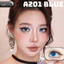 Lens mắt A201 Blue màu xanh biển cosplay, không viền, size vừa - thương hiệu LUNA EYES